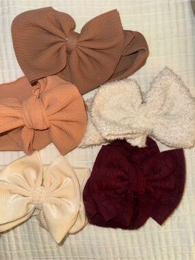Small shop / handmade Kids Bow headwraps Set